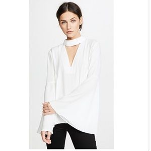 Endless Rose Choker Blouse in White SZ S